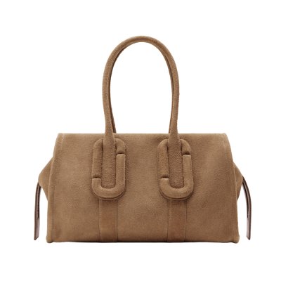 THE BABE CITY TOTE IN FELTED SUEDE